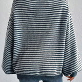 BLUE OCEAN STRIPED SWEATSHIRT