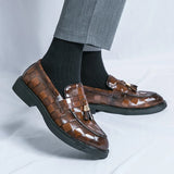 VIVÜS CHECKERED LEATHER LOAFERS