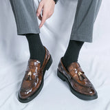 VIVÜS CHECKERED LEATHER LOAFERS