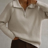 FUZA QUARTER ZIP KNIT SWEATER