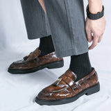 VIVÜS CHECKERED LEATHER LOAFERS