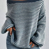 BLUE OCEAN STRIPED SWEATSHIRT