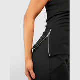 STRAPLESS SIDE-ZIP