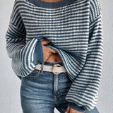 BLUE OCEAN STRIPED SWEATSHIRT